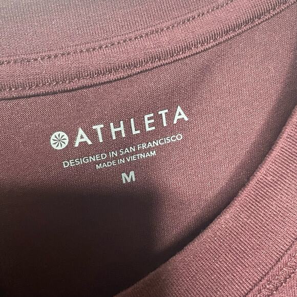 Athleta Essence Relaxed High Low Tank Top Maroon Size M - Picture 2 of 3